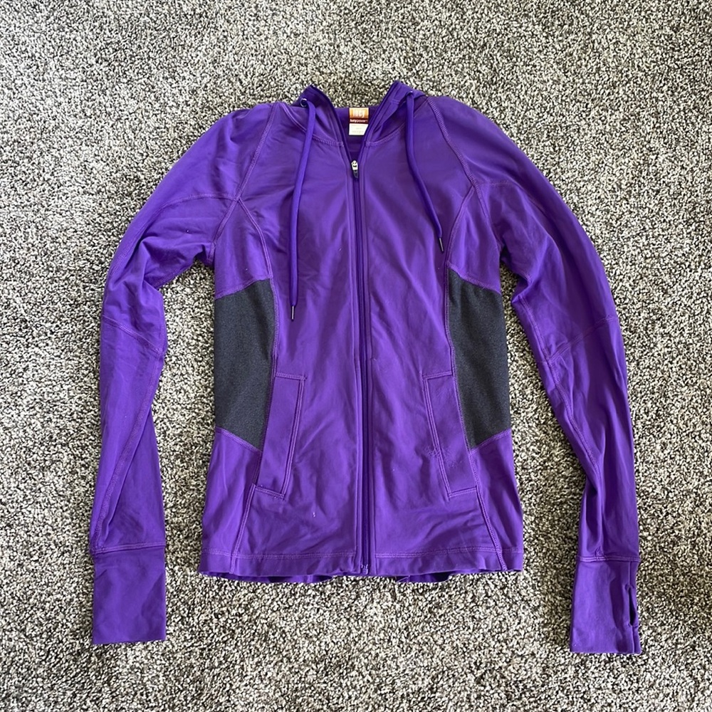🎉 Lucy purple gray full zip athletic jacket